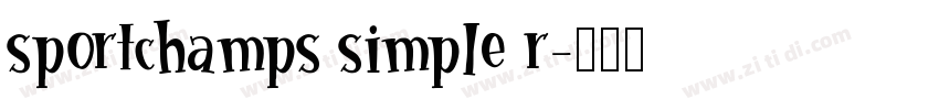 sportchamps simple r字体转换